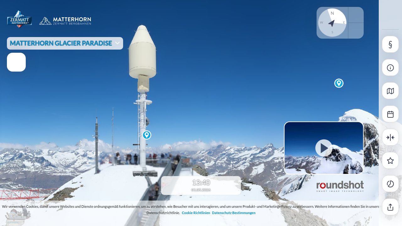 Live webcam from Matterhorn Ski Paradise